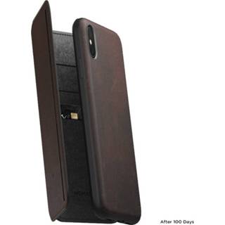 👉 Portemonnee leer XS zwart Nomad - Rugged Tri-Folio iPhone Max Wallet 855848007823