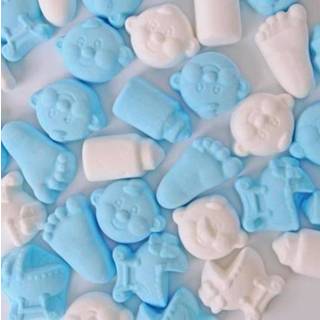 👉 Snoep blauw foam baby's Matthijs - Baby Mix 200 Gram
