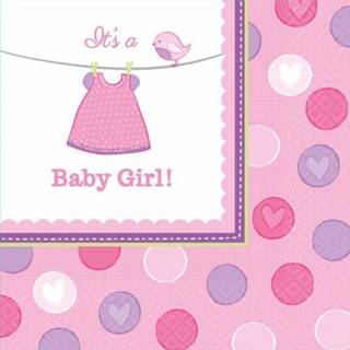 👉 Servet multi papier meisjes baby's Geboorte meisje servetten baby girl