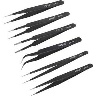 👉 6-in-1 Anti-Statische Roestvrij Stalen Pincet Set