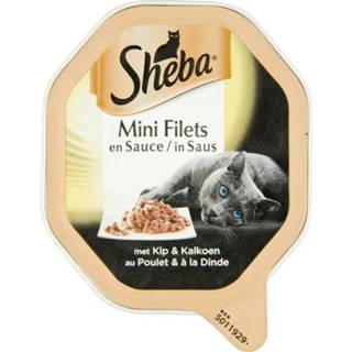 Kalkoen active Sheba Mini Filets in Saus Kip - 85 gr 4008429071010