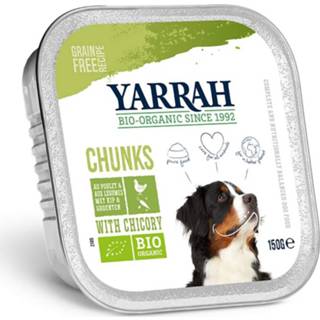 👉 Hondenvoer active Yarrah Bio Kuipje Brokjes Kip - Groente 150 gr 8714265090721