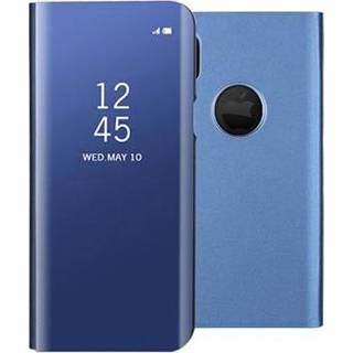 👉 Flipcover blauw IPhone X Luxury Series Mirror View Flip Cover - 5712579745354