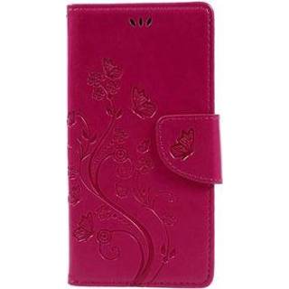 👉 Portemonnee roze Sony Xperia XZ, XZs Butterfly Wallet Case - Hot Pink 5712579749574