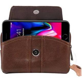 👉 Smartphone bruin Universele Dual Pocket Riemtas voor Smartphones - 5712579924780