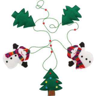 👉 Kerstboom vilt active Kerstslinger met sneeuwmannen en kerstbomen van 8719743364035