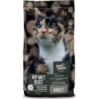 👉 Katten voer Pets Place Plus Kat Adults Kip&Rijst - Kattenvoer 4 kg 8711621925222 8711621934934
