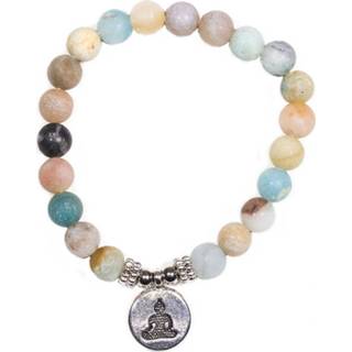 Armband elastisch active Mala Amazoniet met Boeddha 8719497613458 7448137747789