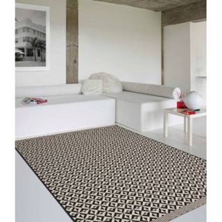 Vloerkleed zwart active Modern Geometric black/wool 67x130cm 5414478726433