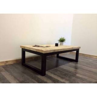 👉 Steigerhouten salontafel York met stalen frame