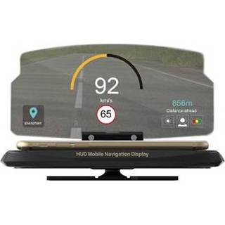 👉 Smartphone zwart HUD Head Up Display Navigatie Standaard voor Smartphones - 6.5 5712579933485 1529512740000