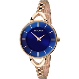 👉 Horloge japan rond blauw voor dames Staal Rosé Sekonda 5051322022848