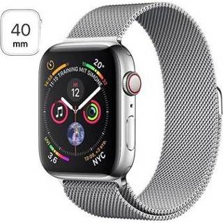 👉 Watch staal zilver Apple Series 4 LTE MTVK2FD/A - Roestvrij Staal, Milanees Bandje, 40mm, 16GB