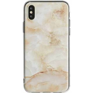 👉 XS Marble Deliah backcover hoes wit Lunso - iPhone X / 669014993090