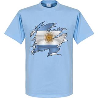 👉 Shirt blauw kinderen Argentinië Ripped Flag T-Shirt - Lichtblauw
