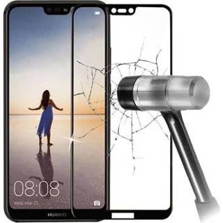 👉 Screenprotector zwart 5D Full Size Huawei P20 Lite Glazen - 5712579642516