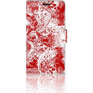 👉 Rood LG G3 Boekhoesje Design Angel Skull Red 8718894695579