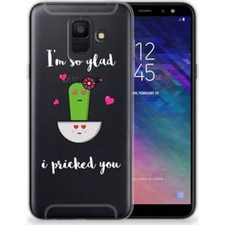 👉 Samsung Galaxy A6 (2018) TPU Hoesje Design Cactus Glad 8718894702307