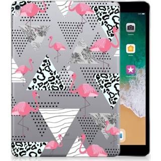 👉 Tablethoes Apple iPad Pro 10.5 Uniek Tablethoesje Flamingo Triangle 8718894703830