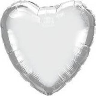 👉 Zilver Chrome Silver Foil Heart 18in/45cm