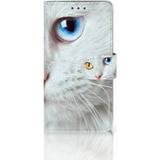 👉 Witte LG Q6 | Plus Uniek Boekhoesje Kat 8718894719480