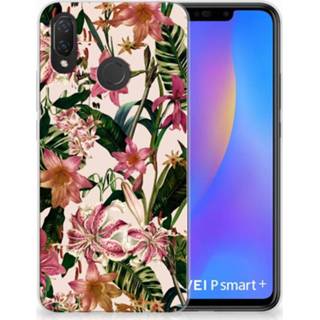 👉 Huawei P Smart Plus Uniek TPU Hoesje Flowers 8718894720233