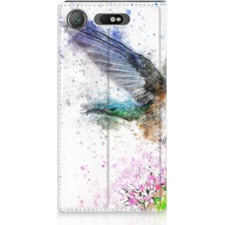 👉 Standcase Sony Xperia XZ1 Hoesje Design Vogel 8718894770191