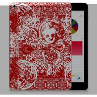 👉 Tablethoes rood Apple iPad 9.7 2018 | 2017 Tablethoesje Design Angel Skull Red 8718894770320