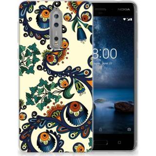 👉 Nokia 8 TPU Hoesje Design Barok Flower 8718894824641