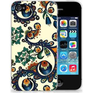 👉 Apple iPhone 4 | 4s TPU Hoesje Design Barok Flower 8718894847190