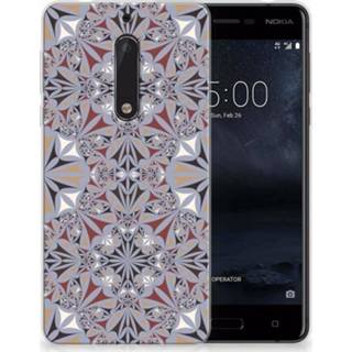 👉 Nokia 5 TPU Hoesje Design Flower Tiles 8718894853108