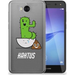 👉 Huawei Y5 2017 | Y6 Uniek TPU Hoesje Cactus Poo 8718894854198
