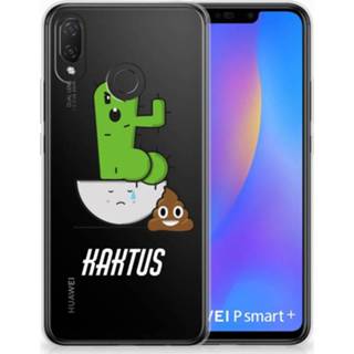 👉 Huawei P Smart Plus Uniek TPU Hoesje Cactus Poo 8718894855157