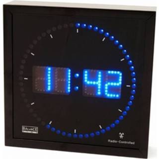 👉 Blauwe Digitale klok met LEDs en ronde seconde-aanduiding 8712511015610