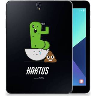 👉 Tablethoes Samsung Galaxy Tab S3 9.7 Uniek Tablethoesje Cactus Poo 8718894942987