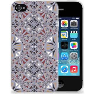👉 Apple iPhone 4 | 4s TPU Hoesje Design Flower Tiles 8718894948996