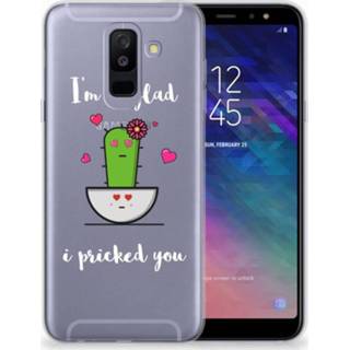 👉 Samsung Galaxy A6 Plus (2018) TPU Hoesje Design Cactus Glad 8718894952559