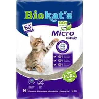 👉 Kattenbak vulling Biokat's Micro Classic - Kattenbakvulling Heel fijn 14 L 4002064615660 4002064613840