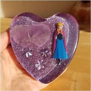 👉 Active roze zwarte Orgonite Hart met Anna van Frozen