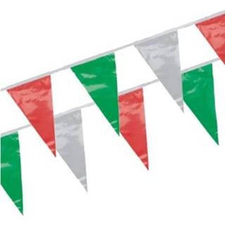 Vlaggenlijntje groen/rood/wit 4 m