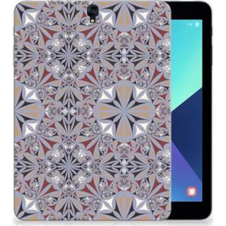 👉 Tablethoes Samsung Galaxy Tab S3 9.7 Tablethoesje Design Flower Tiles 8718894392959