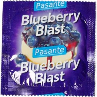 👉 Condoom latex blauw blueberry Pasante Blast Condooms 12 stuks (zonder doosje)