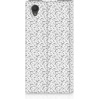 👉 Standcase Sony Xperia L1 Uniek Hoesje Stripes Dots 8718894414583