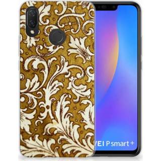 👉 Goud Huawei P Smart Plus TPU Hoesje Design Barok 8718894446928