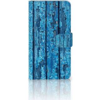 👉 Blauw Samsung Galaxy J7 2016 Uniek Boekhoesje Wood Blue 8718894584248