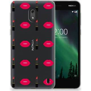 👉 Lippenstift Nokia 2 TPU Hoesje Design Lipstick Kiss 8718894668870