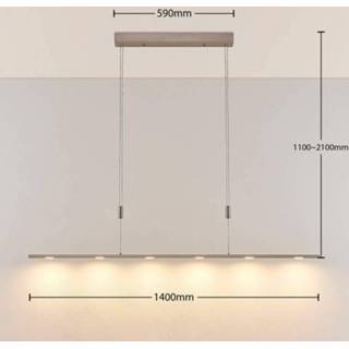 👉 Hang lamp mat nikkel In hoogte verstelbare LED hanglamp Arnik, dimbaar