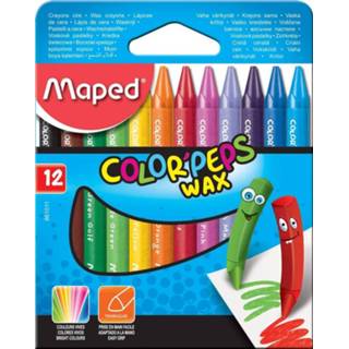 Waskrijt Maped Color'Peps, doos van 12 stuks in geassorteerde kleuren 3154148610113