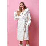 👉 Badjas wit vrouwen dames teddy met capuchon