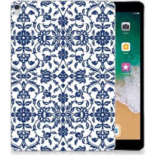 👉 Tablethoes blauw Apple iPad Pro 10.5 Uniek Tablethoesje Flower Blue 8718894629222